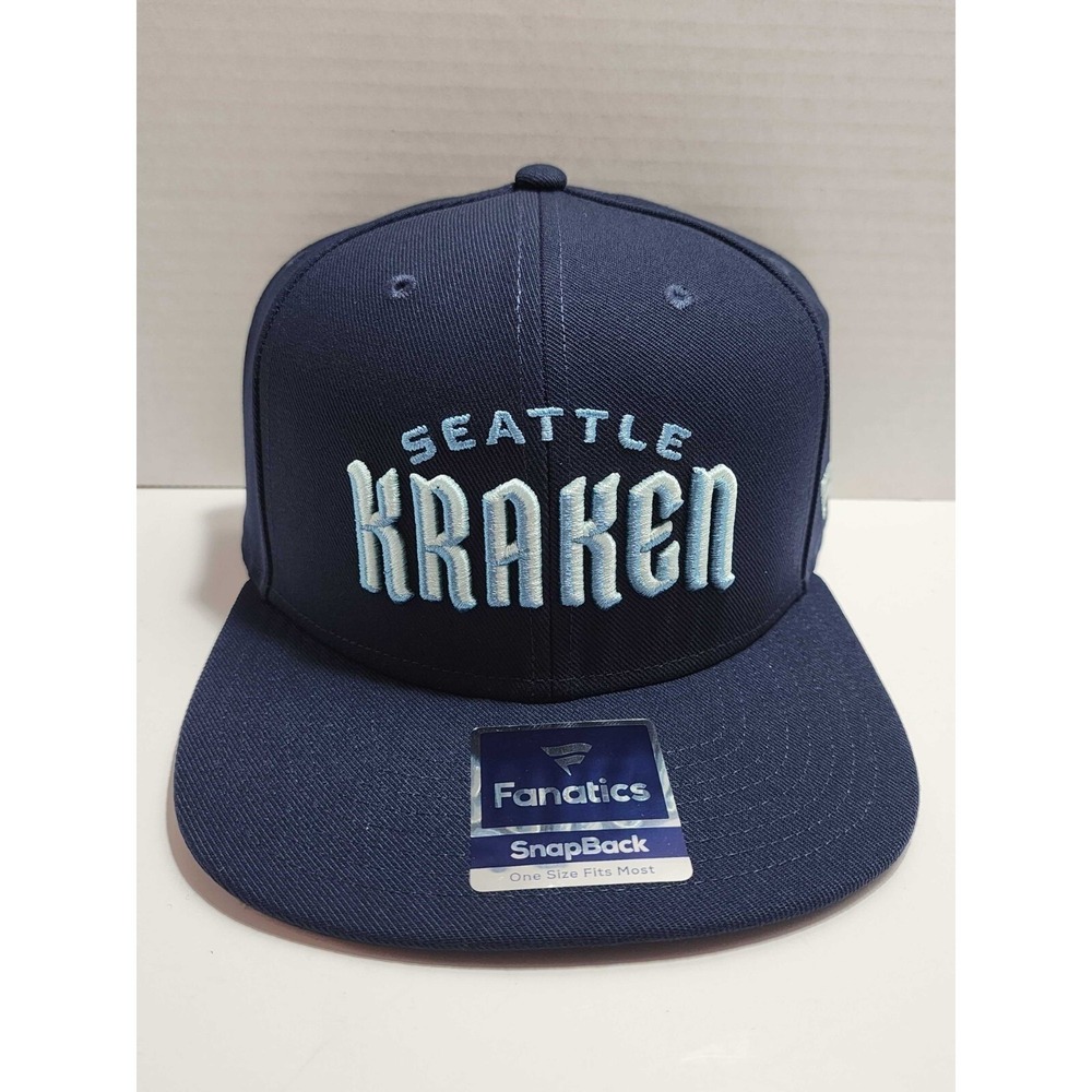 Fanatics Branded Seattle Kraken NHL Authentic Pro Snapback Hat Cap Navy Blue NEW